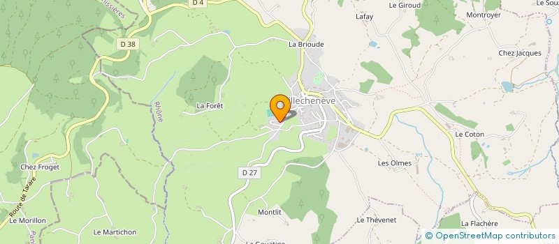 localisation de l'entreprise MADAME MARYLINE CUCHET à VILLECHENEVE