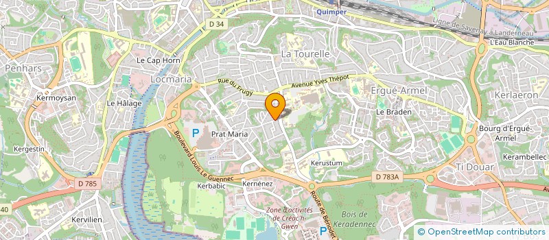 localisation de l'entreprise MADAME MARYLINE DENIS à QUIMPER