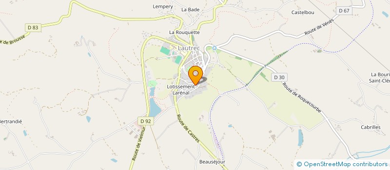 localisation de l'entreprise MADAME MARYLINE DUBOIS à LAUTREC
