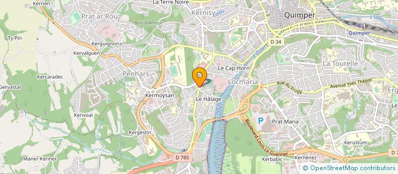 localisation de l'entreprise MADAME MARYLINE DURAND à QUIMPER