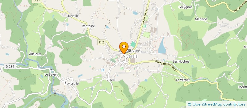 localisation de l'entreprise MADAME MARYLINE GAUDE  VERNOUX-EN-VIVARAIS