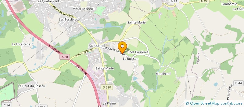 localisation de l'entreprise MADAME MARYLINE GUILLOUT  BOISSEUIL