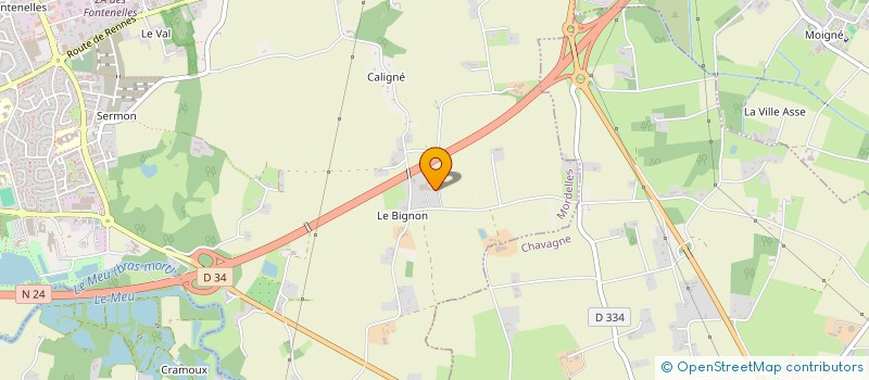 localisation de l'entreprise MADAME MARYLINE HORVAIS  MORDELLES