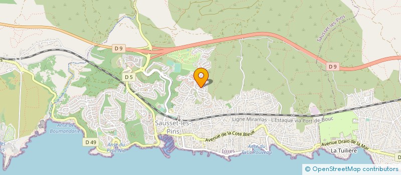 localisation de l'entreprise MADAME MARYLINE LAUER  SAUSSET-LES-PINS