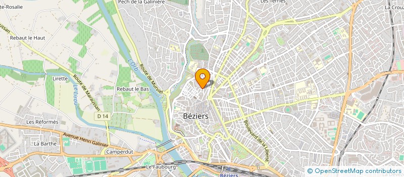 localisation de l'entreprise MADAME MARYLINE MAGGIOTTI  BEZIERS