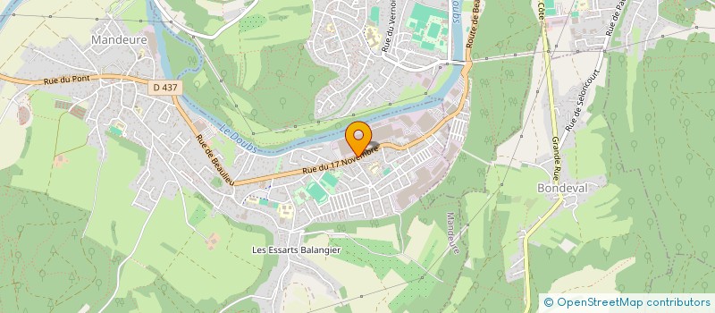 localisation de l'entreprise MADAME MARYLINE MARTIN  MANDEURE