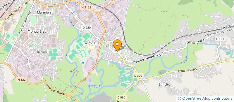 localisation de l'entreprise MADAME MARYLINE NAUDET à ARPAJON-SUR-CERE