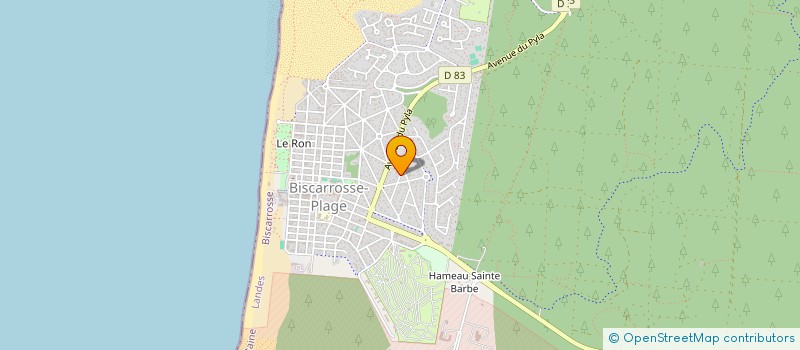 localisation de l'entreprise MADAME MARYLINE OBELTZ  BISCARROSSE