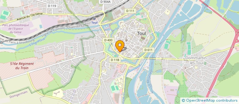 localisation de l'entreprise MADAME MARYLINE PASTEL  TOUL