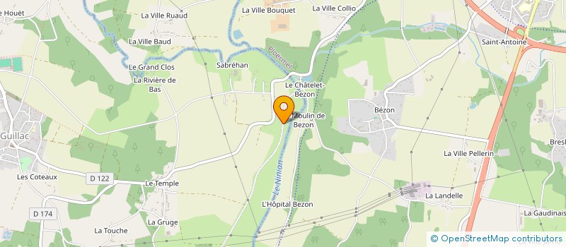 localisation de l'entreprise MADAME MARYLINE PERRUDIN  GUILLAC