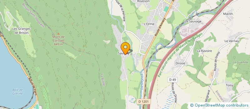 localisation de l'entreprise MADAME MARYLINE PORTIER  LA BIOLLE