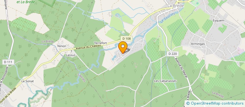 localisation de l'entreprise MADAME MARYLINE REBEYRAT  LA BREDE