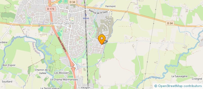 localisation de l'entreprise MADAME MARYLINE REGENT  VERN-SUR-SEICHE