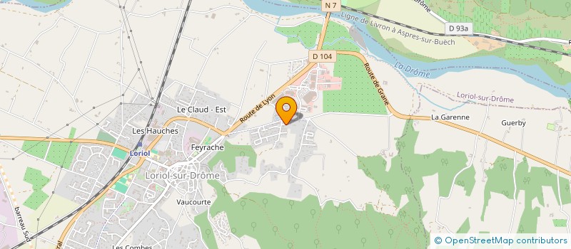 localisation de l'entreprise MADAME MARYLINE RIBOT  LORIOL-SUR-DROME