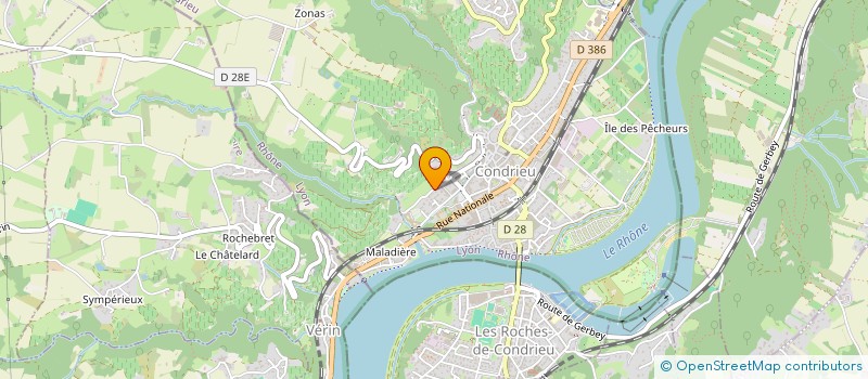 localisation de l'entreprise MADAME MARYLINE RIVORY  CONDRIEU