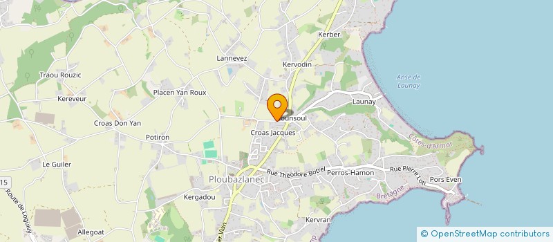 localisation de l'entreprise MADAME MARYLINE ROUGER  PLOUBAZLANEC