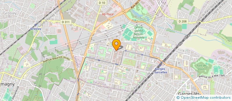 localisation de l'entreprise MADAME MARYLINE SAFRAN  SARCELLES