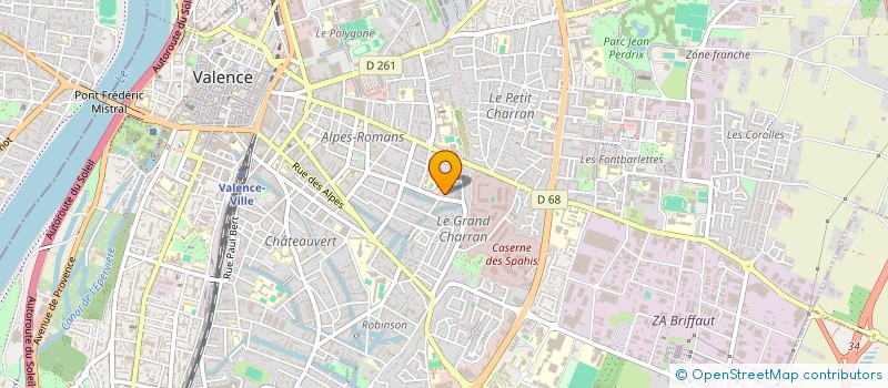 localisation de l'entreprise MADAME MARYLINE SURLIN à VALENCE
