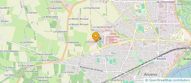 localisation de l'entreprise MADAME MARYLINE VETAULT à ANCENIS-SAINT-GEREON