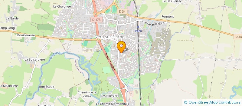 localisation de l'entreprise MADAME MARYLINE VILLEY  VERN-SUR-SEICHE