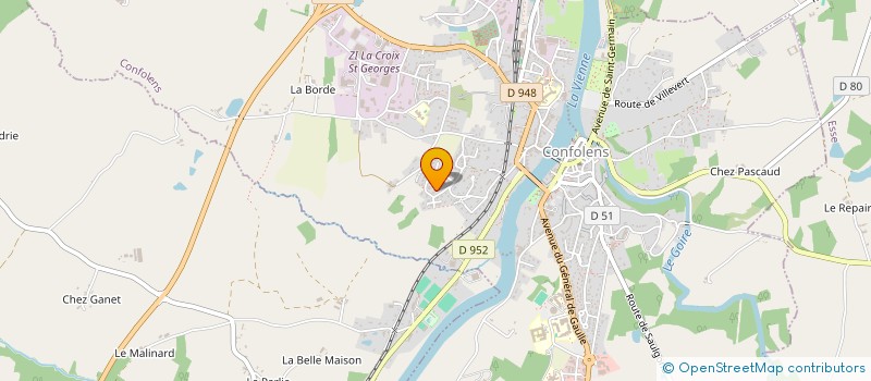 localisation de l'entreprise MADAME MARYLINE VINCENT  CONFOLENS