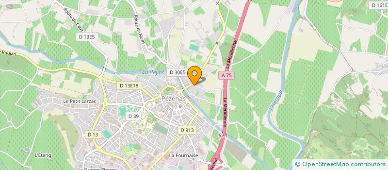 localisation de l'entreprise MADAME MARYLISE BAUDIERE à PEZENAS