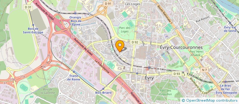 localisation de l'entreprise MADAME MARYLOU VIVIER  EVRY-COURCOURONNES