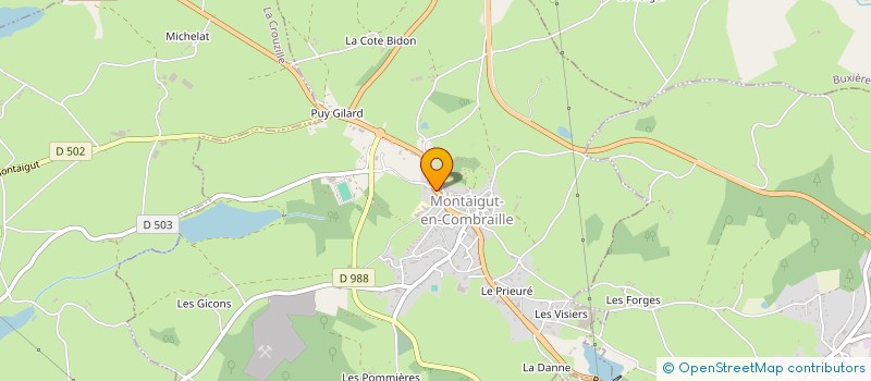 localisation de l'entreprise MADAME MARYSE BERJAMIN  MONTAIGUT-EN-COMBRAILLE