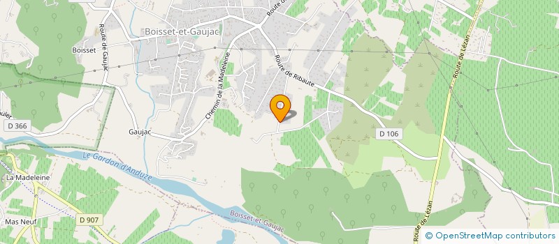 localisation de l'entreprise MADAME MARYSE BOURGUET  BOISSET-ET-GAUJAC