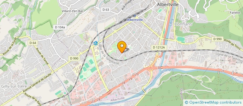 localisation de l'entreprise MADAME MARYSE CLERC à ALBERTVILLE