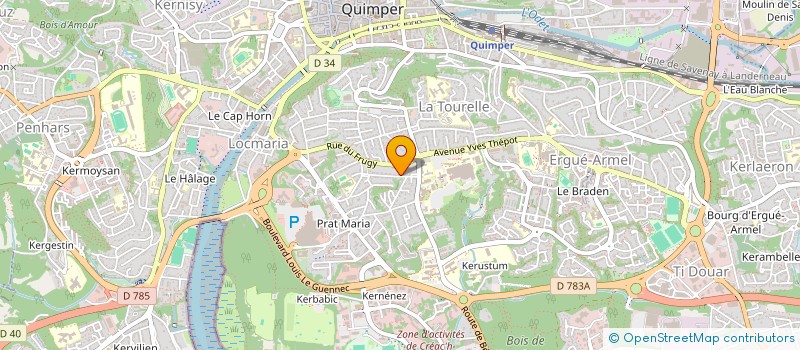 localisation de l'entreprise MADAME MARYSE COCSET à QUIMPER