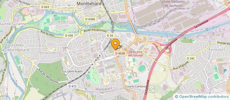 localisation de l'entreprise MADAME MARYSE CRETIN à MONTBELIARD