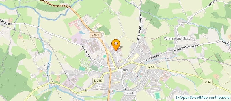 localisation de l'entreprise MADAME MARYSE DESCAMPS  SAMER