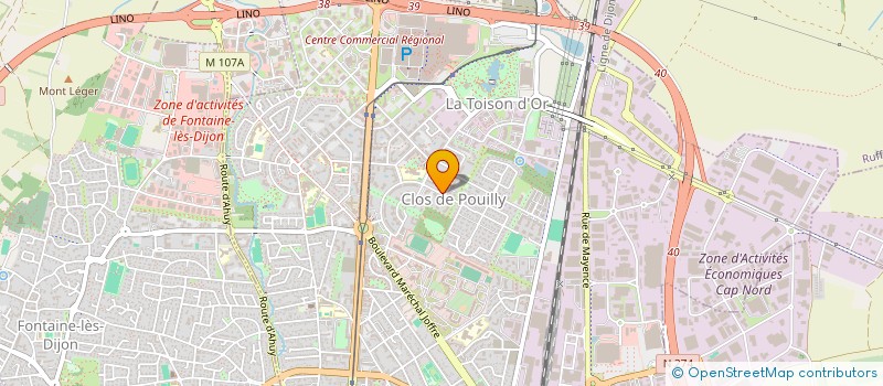 localisation de l'entreprise MADAME MARYSE DESRAYAUD  DIJON