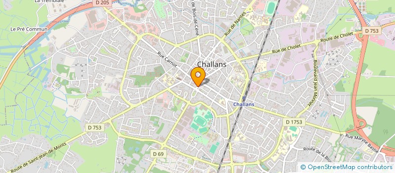localisation de l'entreprise MADAME MARYSE GROLLIER à CHALLANS