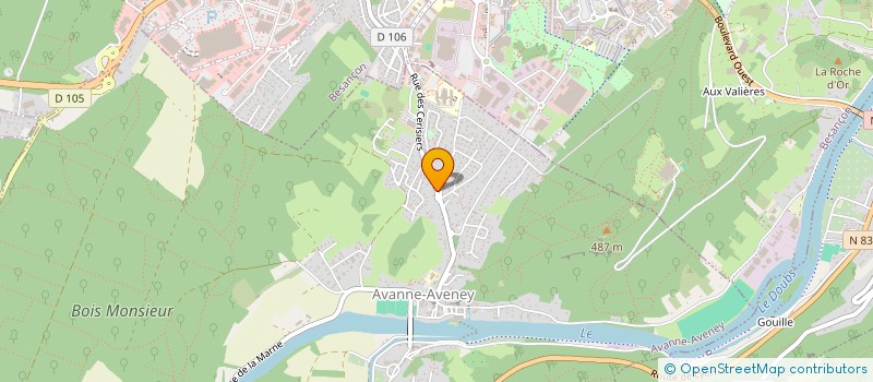 localisation de l'entreprise MADAME MARYSE GROSPERRIN  AVANNE-AVENEY