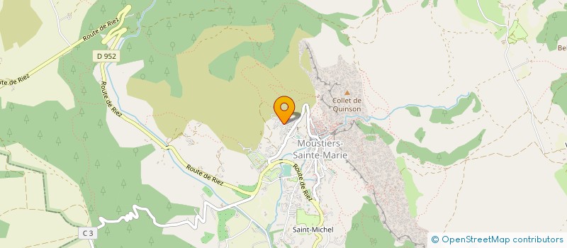 localisation de l'entreprise MADAME MARYSE GULGLIELMO  MOUSTIERS-SAINTE-MARIE