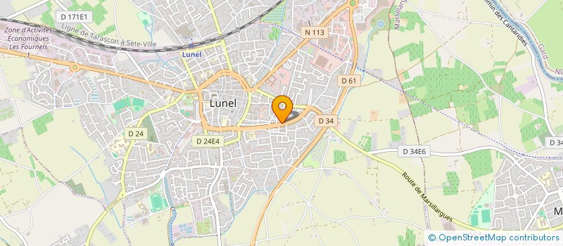 localisation de l'entreprise MADAME MARYSE HUGON  LUNEL