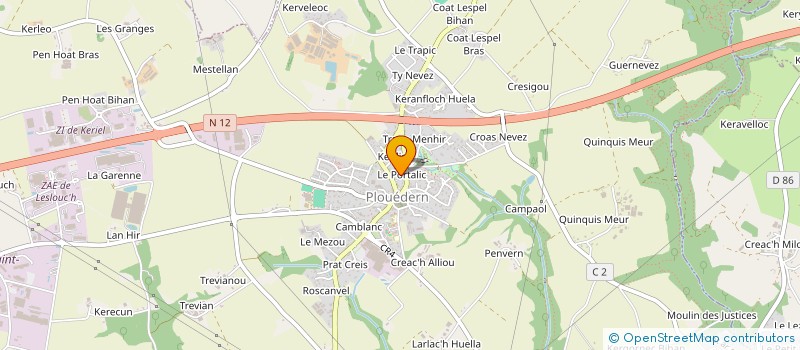 localisation de l'entreprise MADAME MARYSE LE ROUX  PLOUEDERN