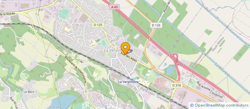 localisation de l'entreprise MADAME MARYSE MAGNARD  LA VERPILLIERE