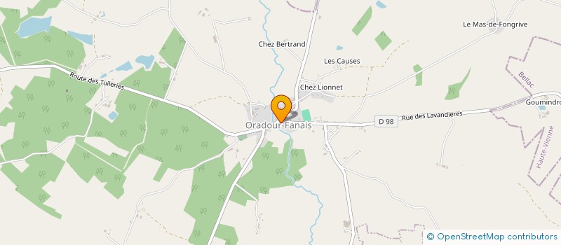 localisation de l'entreprise MADAME MARYSE PELTIER à ANSAC-SUR-VIENNE