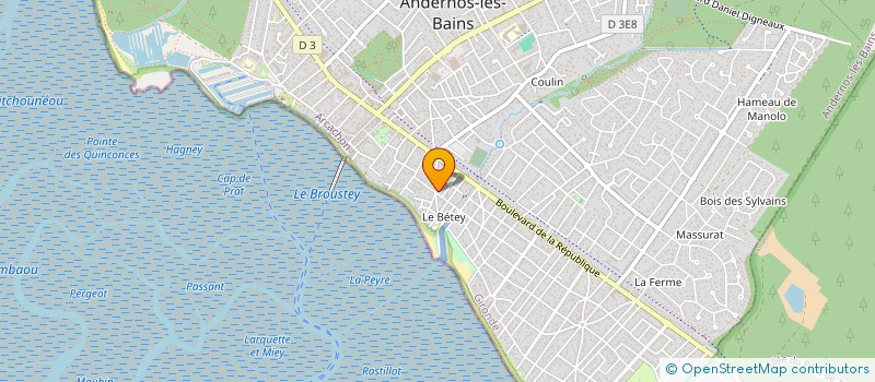 localisation de l'entreprise MADAME MARYSE PRINCE  ANDERNOS-LES-BAINS