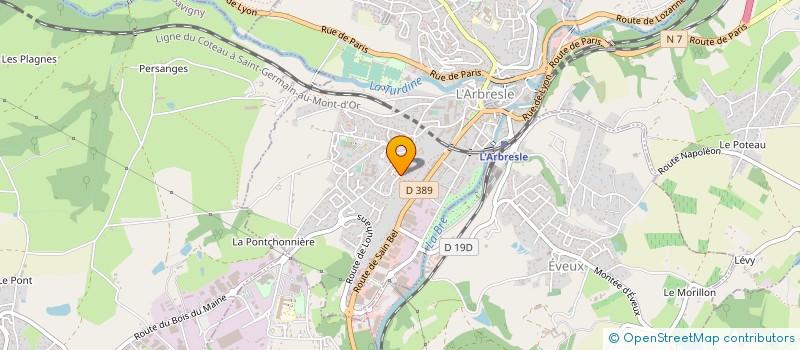 localisation de l'entreprise MADAME MARYSE SAGE  L'ARBRESLE