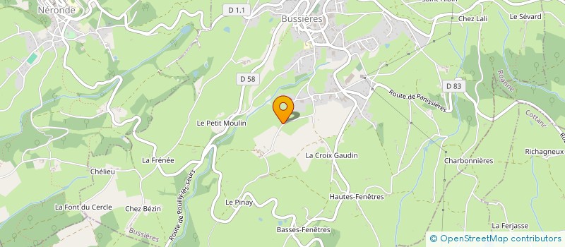 localisation de l'entreprise MADAME MARYSE TISSIER  BUSSIERES