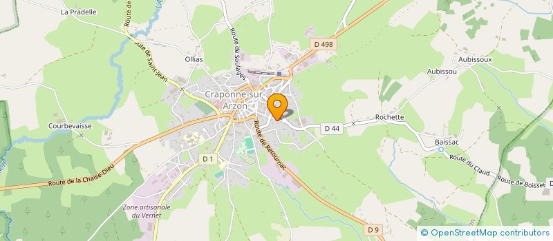 localisation de l'entreprise MADAME MARYSE VACHER à CRAPONNE-SUR-ARZON