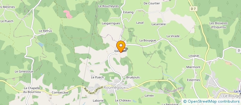 localisation de l'entreprise MADAME MARYSE VIDAL à ROUMEGOUX
