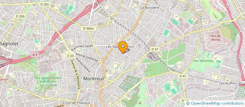 localisation de l'entreprise MADAME MARYSE ZALESZTEJNE  MONTREUIL