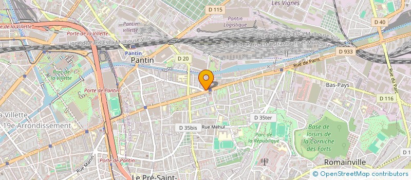 localisation de l'entreprise MADAME MARYSE ZOZOR  PANTIN