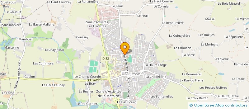 localisation de l'entreprise MADAME MARYVONNE BAUDRIER à MELESSE