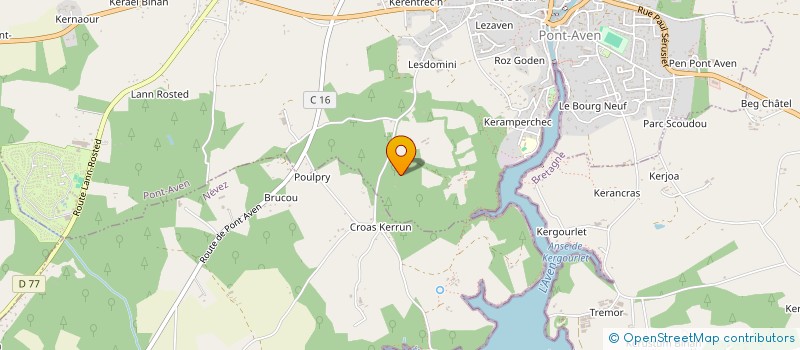 localisation de l'entreprise MADAME MARYVONNE BEAU  PONT-AVEN